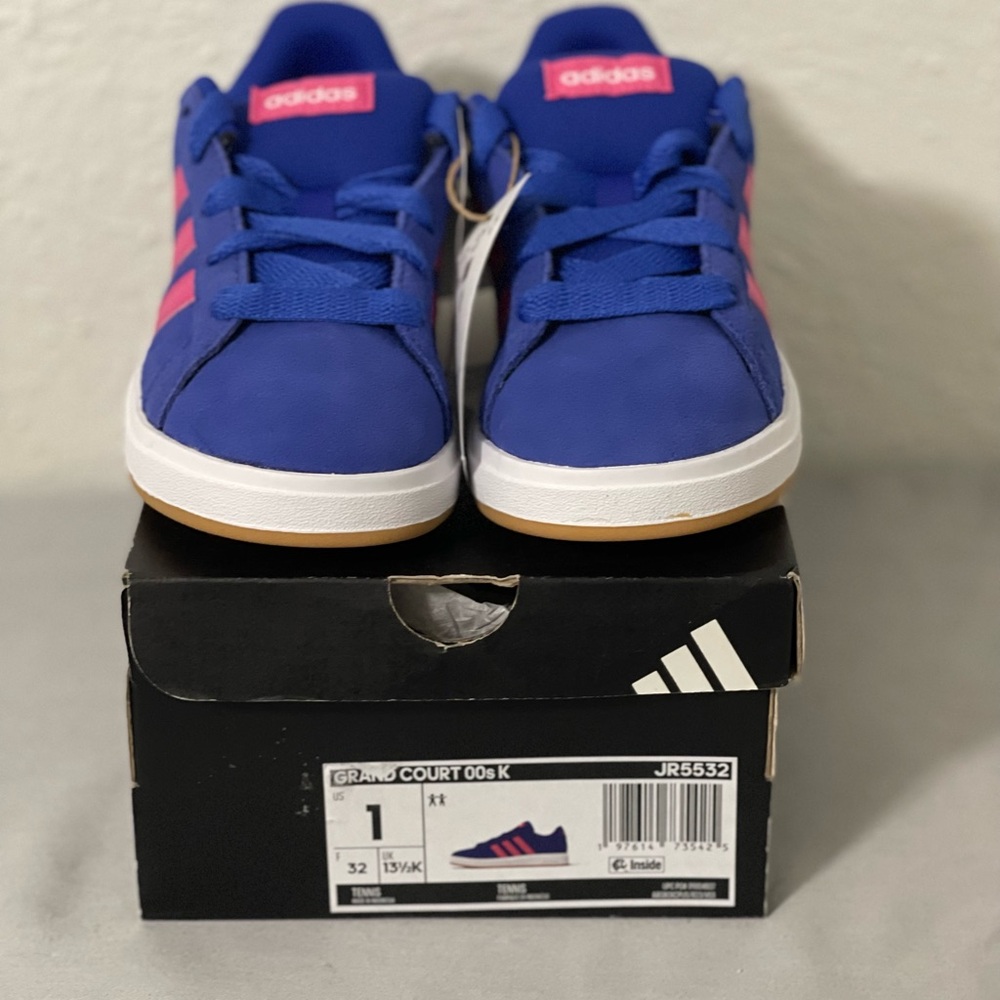 🚨SOLD🚨 Adidas Kids' Grand Court Y2K Size 1 New in Box - Picture 1 of 6